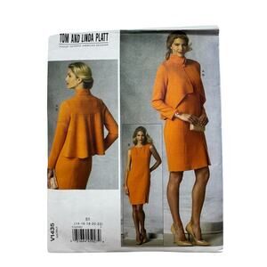 VOGUE Tom and Linda Platt Jacket and Dress Pattern V1435 Size E5 Uncut 2015